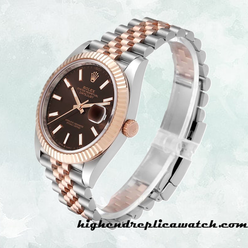 High End Replica Rolex Datejust m126331-0002 Men's Rolex Calibre 2836/2813 Chocolate Dial - Image 3