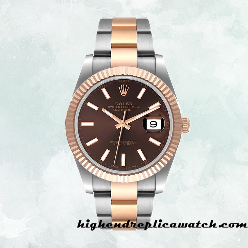 High End Replica Rolex Datejust m126331-0002 Men's Rolex Calibre 2836/2813 Chocolate Dial - Image 5