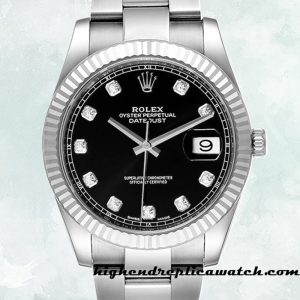 High End Replica Rolex Datejust Men's m126334-0011 Rolex Calibre 2836/2813 Silver-tone 12mm