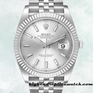 High End Replica Rolex Datejust Rolex Calibre 2836/2813 126334SSJ Men's Silver Dial Silver-tone