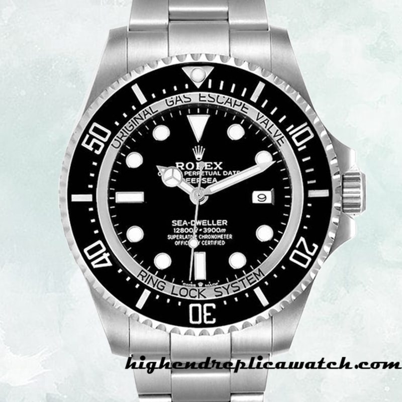 High End Replica Rolex Sea-Dweller Deepsea Rolex Calibre 2836/2813 m126660-0001 Men's Hands and Markers Black Dial