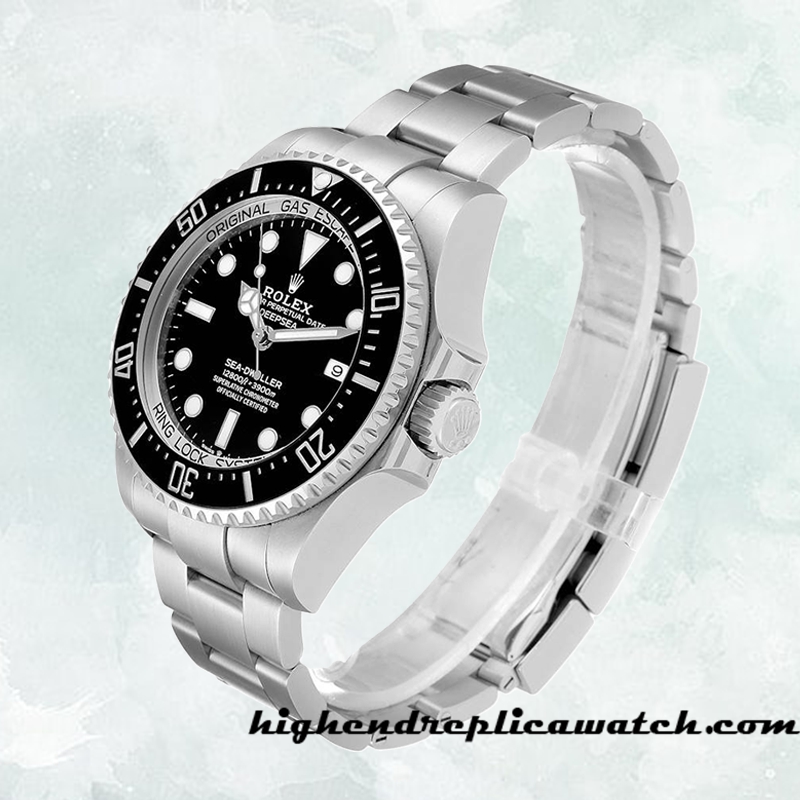 High End Replica Rolex Sea-Dweller Deepsea Rolex Calibre 2836/2813 m126660-0001 Men's Hands and Markers Black Dial - Image 3