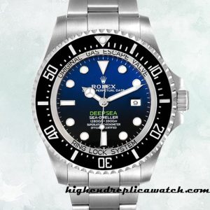High End Replica Rolex Sea-Dweller Men's m126660-0002 Rolex Calibre 2836/2813 Deep Blue Dial Hands and Markers