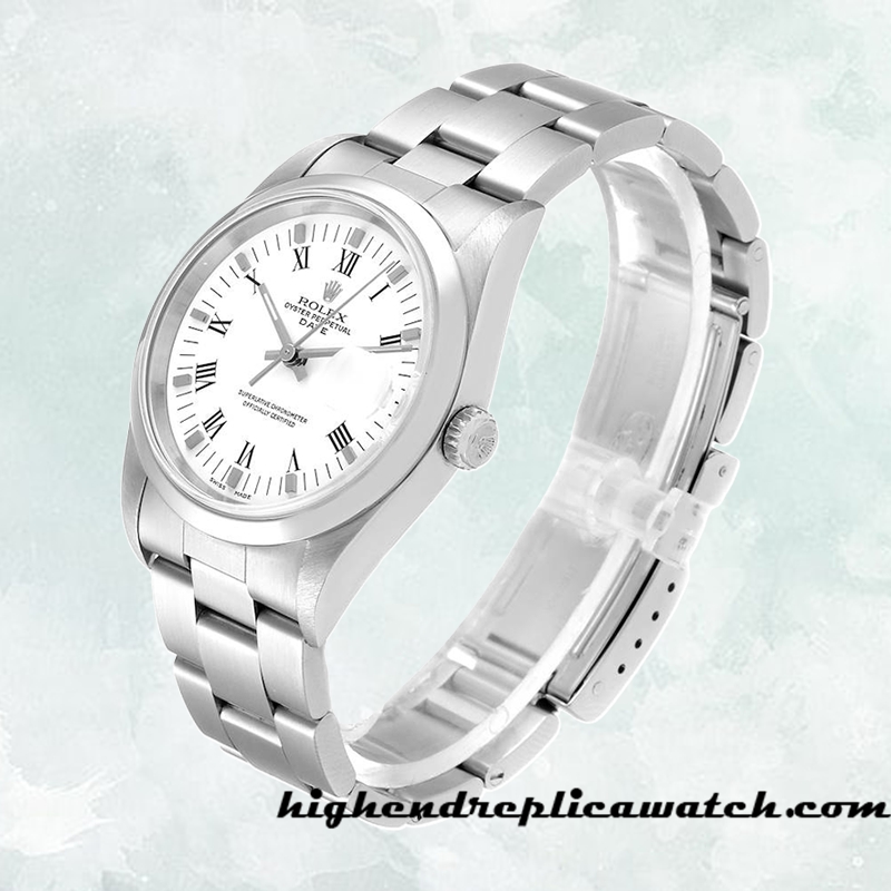 High End Replica Rolex Oyster Perpetual Date 15000 Rolex Calibre 2813 Men's Silver-tone - Image 3