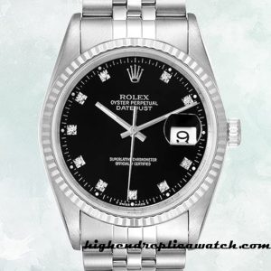 High End Replica Rolex Datejust 16234BKDJ Men's Rolex Calibre 2836/2813 12mm