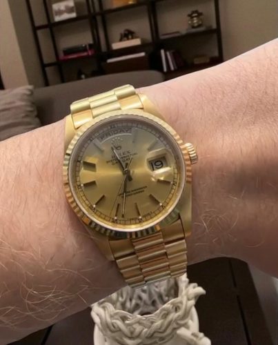 High End Replica Rolex Day-date Unisex m128238-0045 Rolex Calibre 2836 Gold-tone photo review
