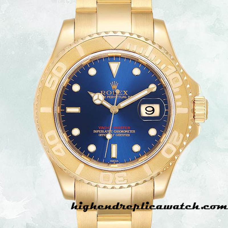 High End Replica Rolex Yacht-master Rolex Calibre 2836/2813 16628BLSO Men's Blue Dial