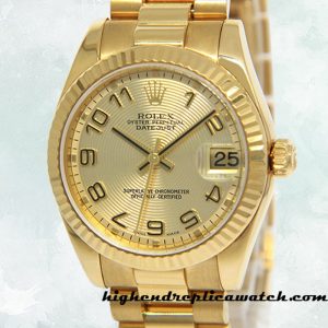 High End Replica Rolex Datejust 178278 Rolex Calibre 2671/Mingzhu Engine Men's Automatic Champagne Concentric Dial