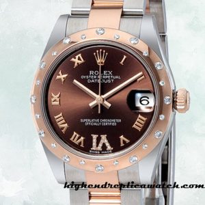 High End Replica Rolex Datejust Rolex Calibre 2813 178341-72161 Ladies Chocolate Dial