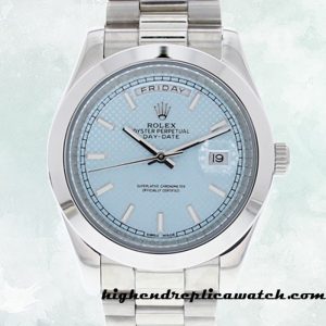 High End Replica Rolex Day-date m228206-0004 Men's Rolex Calibre 2836/2813 Silver-tone