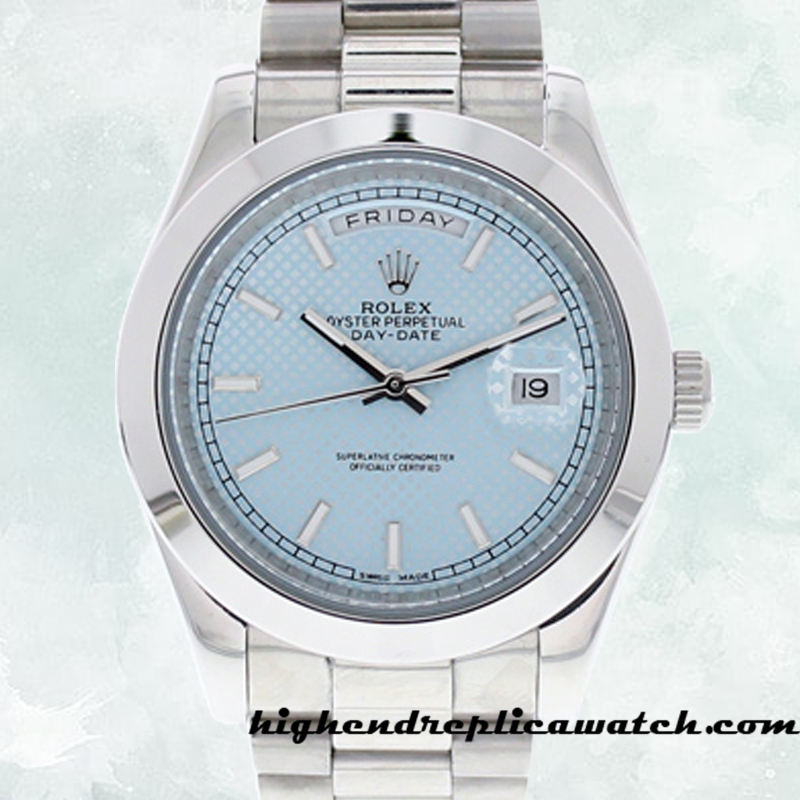 High End Replica Rolex Day-date m228206-0004 Men's Rolex Calibre 2836/2813 Silver-tone