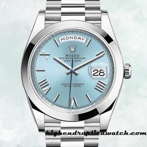 High End Replica Rolex Day-Date m228206-0044 Rolex Calibre 2836/2813 Men's Ice Blue Dial