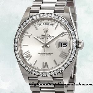 High End Replica Rolex Day-Date Rolex Calibre 2836/2813 228349SRP Men's Silver Dial Automatic