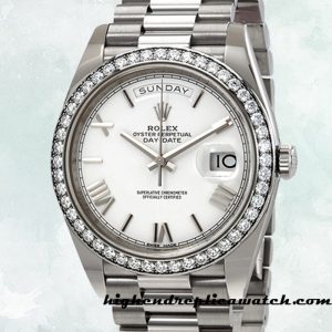 High End Replica Rolex Day-Date Men's Rolex Calibre 2836/2813 228349WRP White Dial