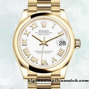 High End Replica Rolex Datejust m278248-0020 Rolex Calibre 2671/Mingzhu Engine Ladies Gold-tone Around 12mm