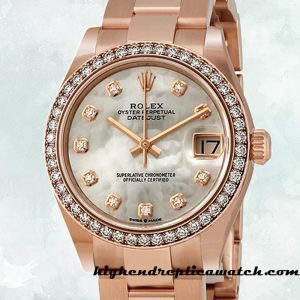 High End Replica Rolex Datejust Ladies Rolex Calibre 2671/Mingzhu Engine m278285rbr-0011 Rose Gold-tone