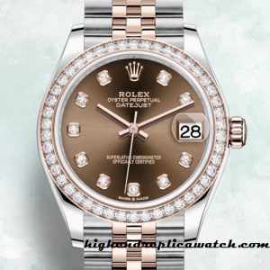 High End Replica Rolex Datejust Rolex Calibre 2671/Mingzhu Engine Ladies m278381rbr-0028 Chocolate Dial