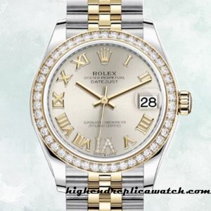 High End Replica Rolex Datejust m278383rbr-0004 Rolex Calibre 2671/Mingzhu Engine Ladies  Silver Dial
