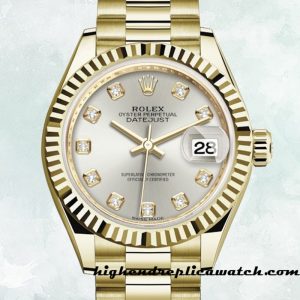 High End Replica Rolex Datejust Ladies Rolex Calibre 2671 m279138rbr-0019 Silver Dial