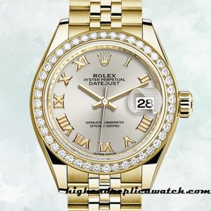 High End Replica Rolex Datejust m279138rbr-0018 Rolex Calibre 2671 Ladies  Gold-tone