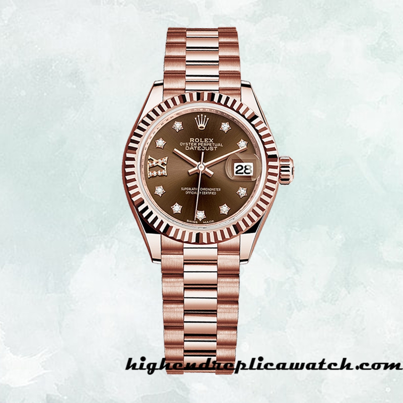 High End Replica Rolex Datejust Rolex Calibre 2671 m279175-0002 Ladies Automatic 10.5mm - Image 2