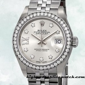 High End Replica Rolex Datejust Rolex Calibre 2671/Mingzhu Engine Ladies m279384rbr-0021 Silver-tone Around 11mm