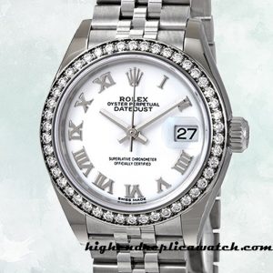 High End Replica Rolex Datejust Ladies Rolex Calibre 2671/Mingzhu Engine m279384rbr-0019 Silver-tone Around 11mm