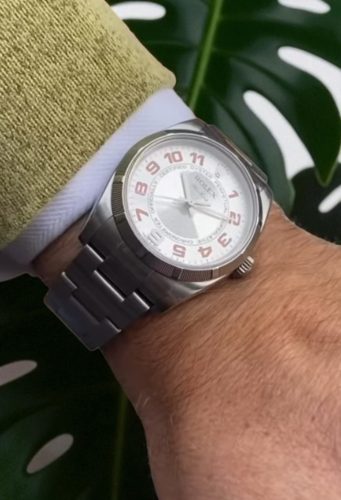 High End Replica Rolex Air-king 114210SAO Rolex Calibre 2813 Men's Silver-tone 15mm photo review