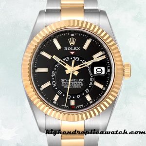 High End Replica Rolex Sky-dweller Men's Rolex Calibre 9015/Mingzhu Engine m326933-0002 15mm Hands and Markers