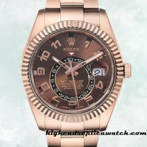 High End Replica Rolex Sky-dweller Men's 326935BRAO Rolex Calibre 9015/Mingzhu Engine 15mm