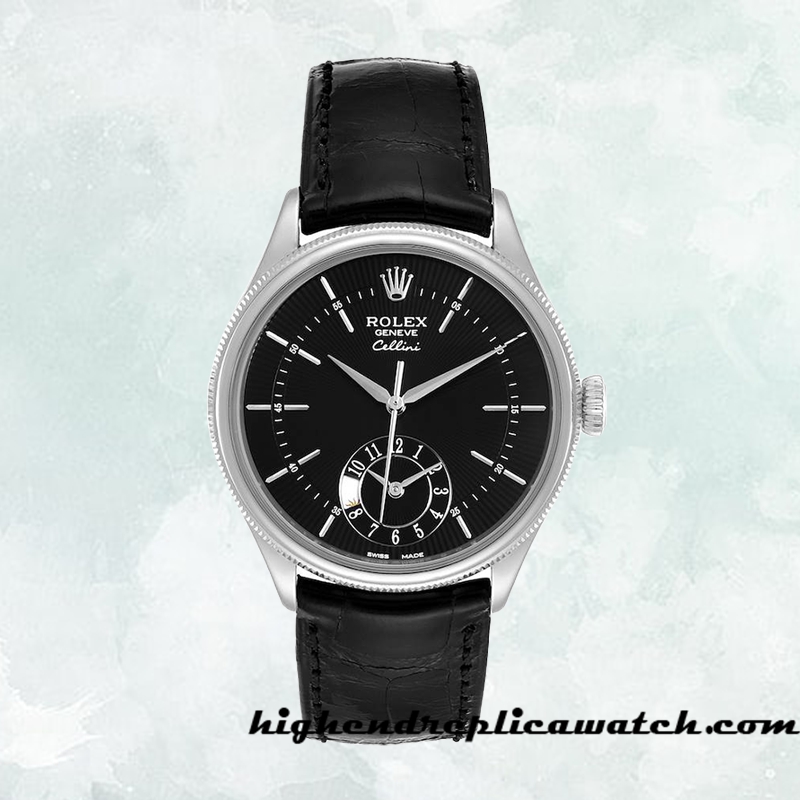 High End Replica Rolex Cellini Rolex Calibre 9015/Mingzhu Engine Men's m50529-0007 Black Dial - Image 2