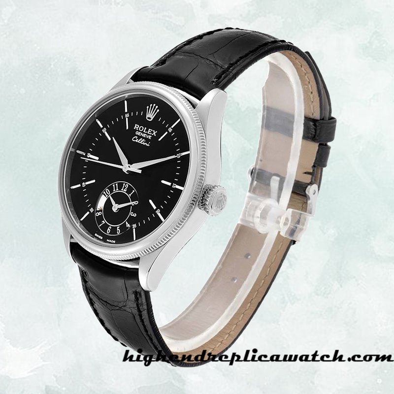 High End Replica Rolex Cellini Rolex Calibre 9015/Mingzhu Engine Men's m50529-0007 Black Dial - Image 3