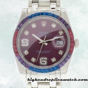 High End Replica Rolex Pearlmaster Ladies Rolex Calibre 2813 86349SAFUBL-42749 Silver-tone