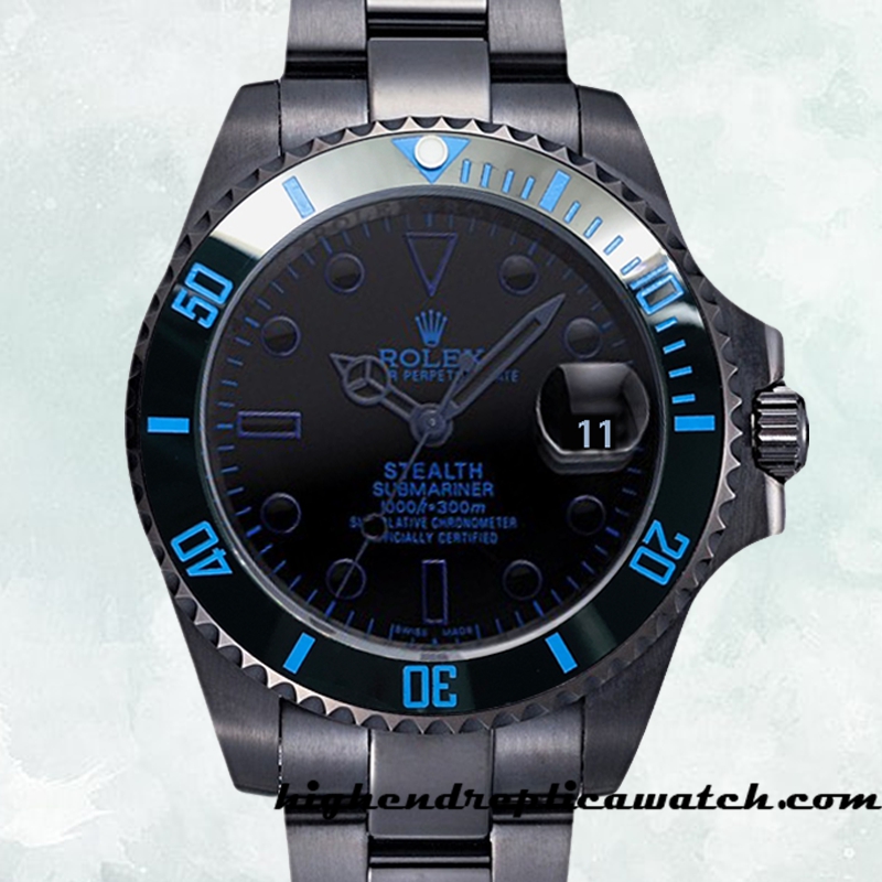 High End Replica Rolex Submariner BLSTEALTH Rolex Calibre 2836/2813 Men's Automatic 15mm