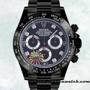 High End Replica Rolex Daytona Men's Rolex Calibre 7750 116500 Black Dial Black-tone