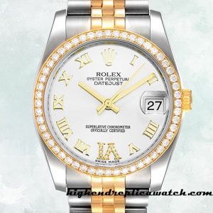 High End Replica Rolex Datejust Men's 116243 Rolex Calibre 2836/2813 Two-tone White Dial