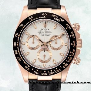 High End Replica Rolex Daytona 116515 Rolex Calibre 7750 Men's Black-tone White Dial