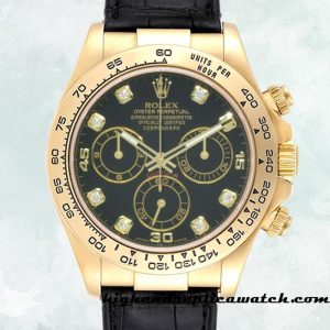 High End Replica Rolex Daytona Men's Rolex Calibre 7750 116518 Black-tone