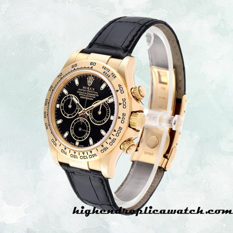 High End Replica Rolex Daytona Men's Rolex Calibre 7750 116518 Black Dial - Image 3
