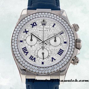 High End Replica Rolex Daytona Rolex Calibre 7750 116589 Men's 15mm Diamond Paved Dial