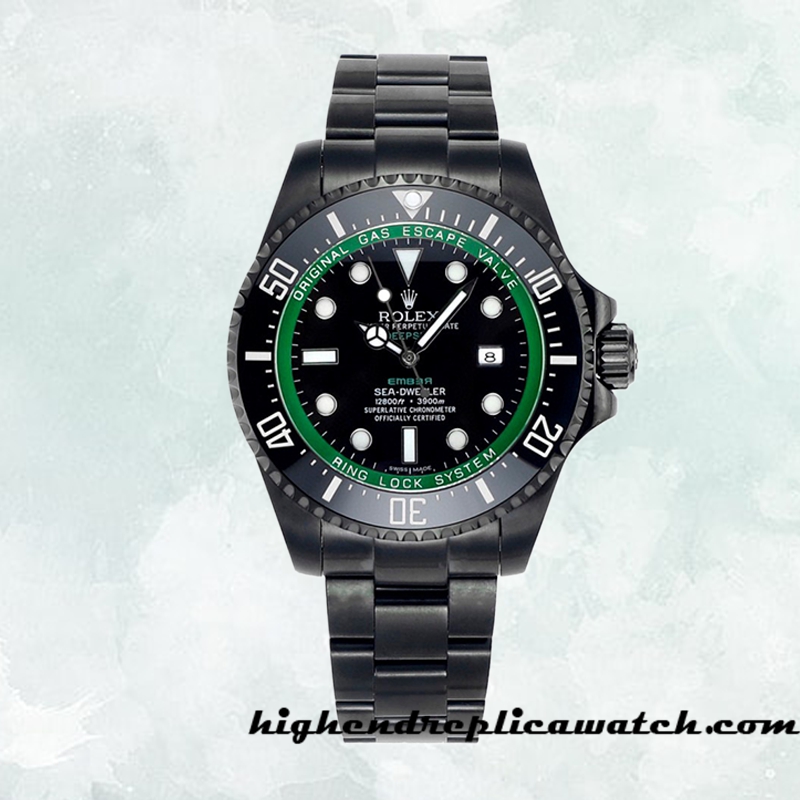 High End Replica Rolex Deepsea Rolex Calibre 2836/2813 116600 Men's Black Dial Hands and Markers - Image 2