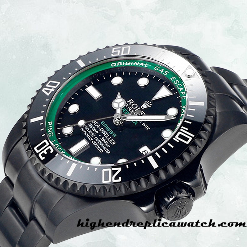 High End Replica Rolex Deepsea Rolex Calibre 2836/2813 116600 Men's Black Dial Hands and Markers - Image 3