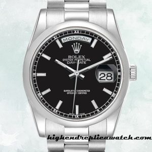 High End Replica Rolex Day-Date 118206 Men's Rolex Calibre 2836/2813 Automatic Black Dial