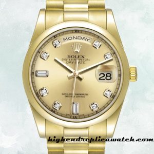 High End Replica Rolex Day-Date Rolex Calibre 2836/2813 Men's 118208 Gold-tone