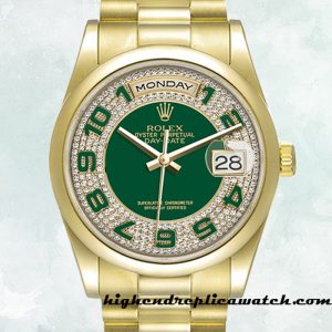 High End Replica Rolex Day-Date Men's 118208 Rolex Calibre 2836/2813 Gold-tone