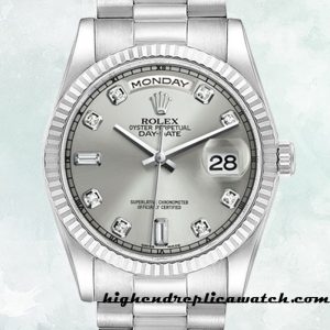High End Replica Rolex Day-Date Men's 118239 Rolex Calibre 2836/2813 Automatic Silver-tone
