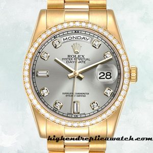 High End Replica Rolex Day-Date Rolex Calibre 2836/2813 m118348-0077 Men's  Automatic