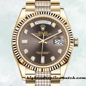 High End Replica Rolex Day-Date Men's Rolex Calibre 2836 m128238-0024 Automatic Gold-tone