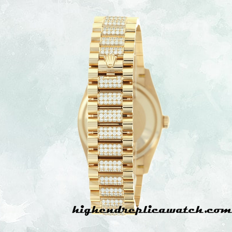 High End Replica Rolex Day-Date Men's Rolex Calibre 2836 m128238-0052 Gold-tone - Image 4