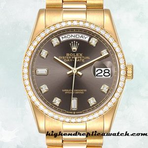 High End Replica Rolex Day-Date m128348rbr-0005 Rolex Calibre 2836/2813 Men's